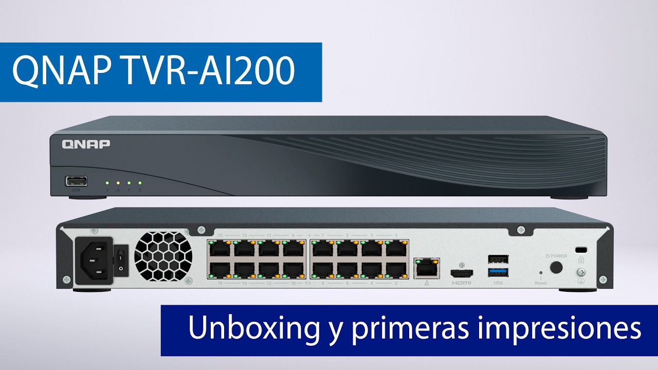 El NVR con 16 canales y una IA local: Conoce el QNAP TVR-AI200 con QVR Surveillance