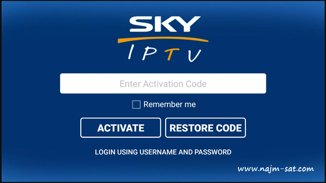 Sky Iptv Premium Iptv Apk مع كود التفعيل